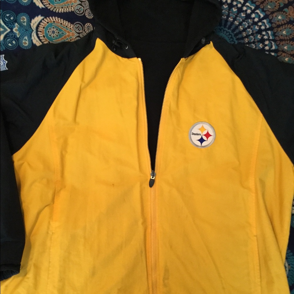 COPY - Men’s Reebok STEELERS Reversible Hooded Jacket. XL